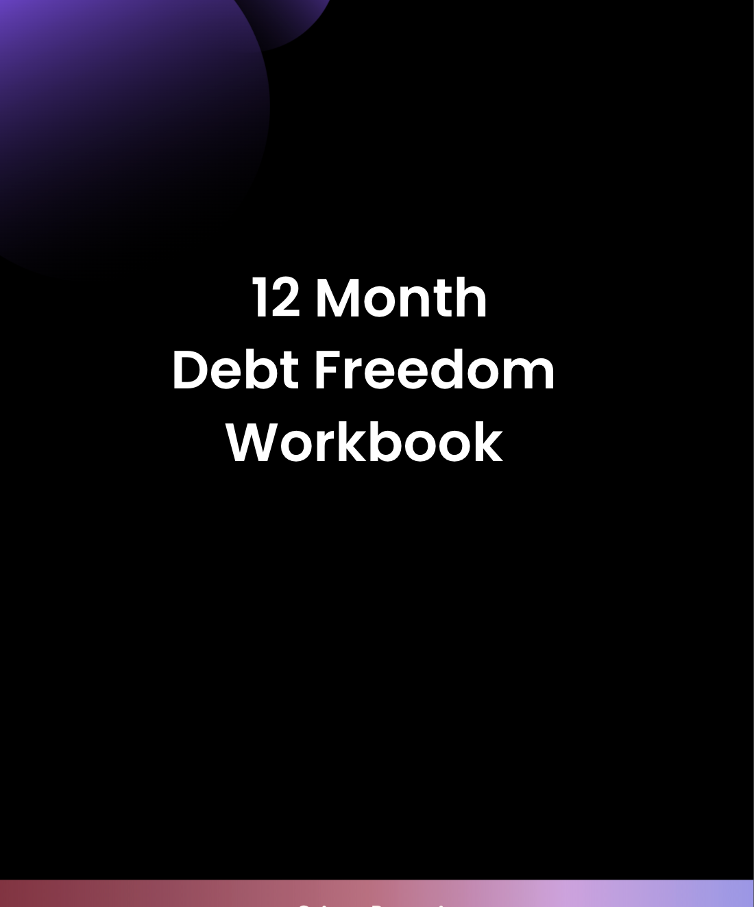 12 Month Debt Freedom Workbook cover
