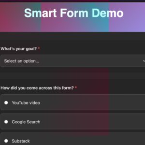 custom form screenshot